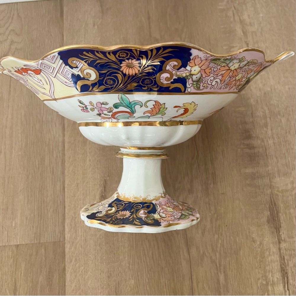 RARE Antique J Allsup 16 St Paul's Church Yard London Imari Footed Dish Plater - Picture 8 of 14